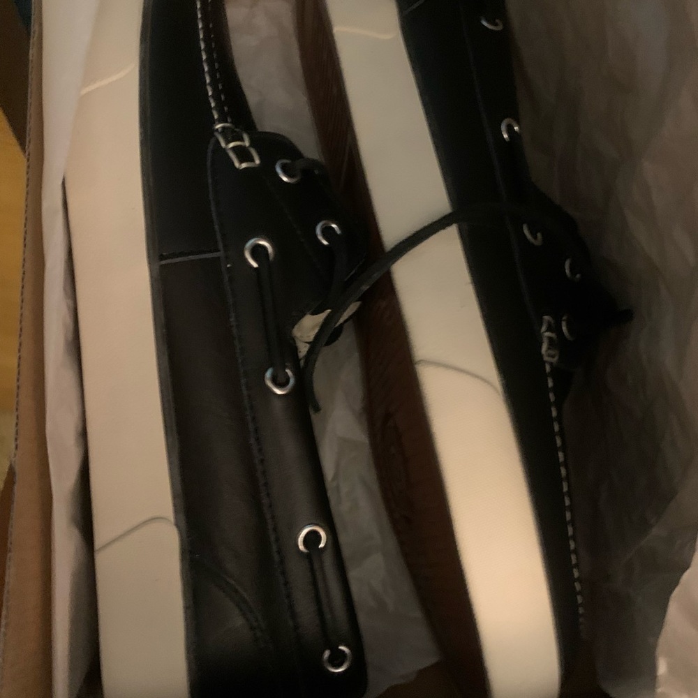 Polo Ralph Lauren Black Leather New in Box Size 11.5 d
